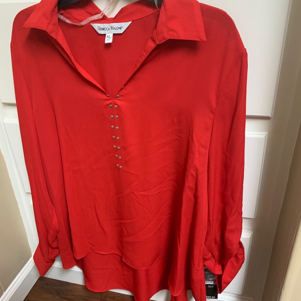 Red blouse
